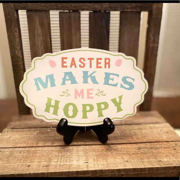 Happy Easter Hanging Wall Decor Signs Set of 2, Easter Makes Me Hoppy - Picture 11 of 16